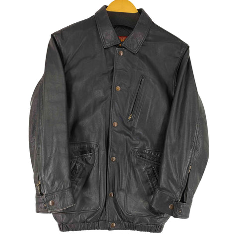 THE STOPPPAGE スナップボタン レザー ジャケット メンズ